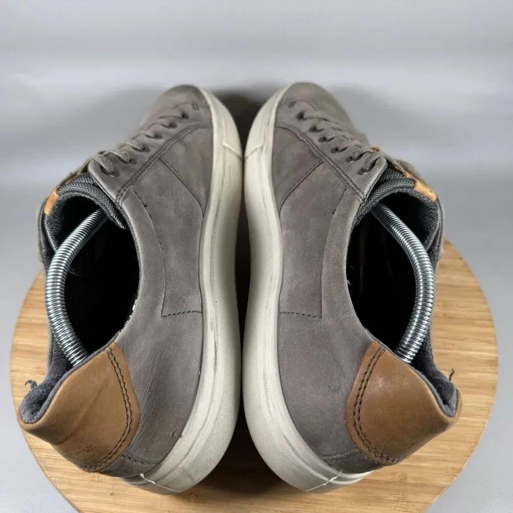 S ECCO Kyle Classic Nubuck Grey Tie‎ Sneakers Shoes Mens EU 46 US 12